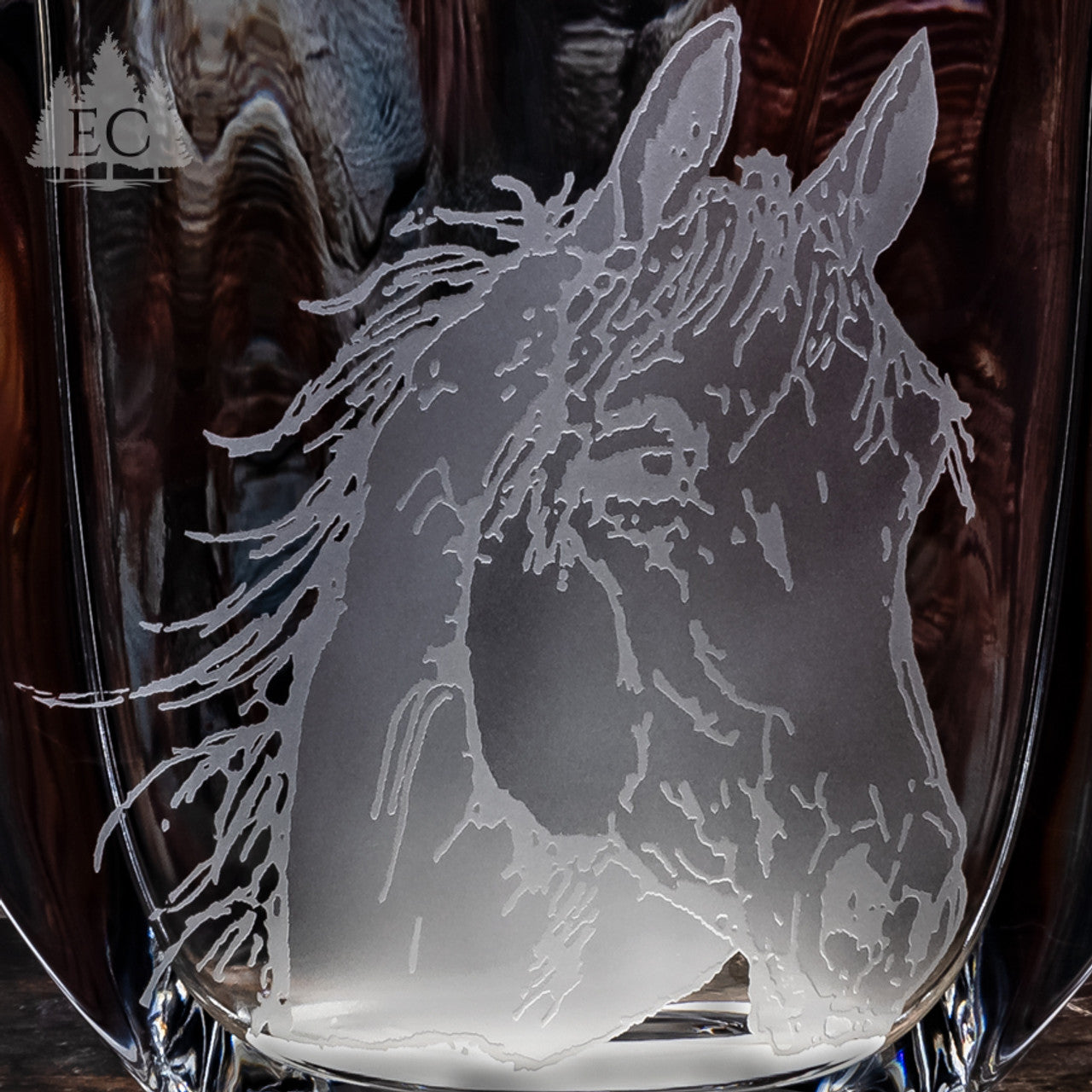 Arabian Horse Crystal Vase