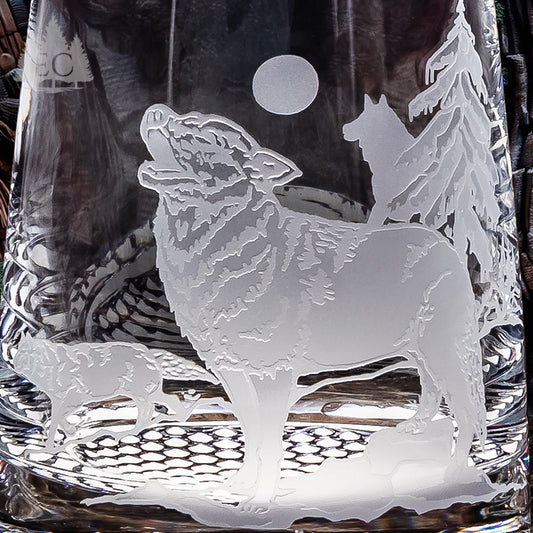 Wolf Scene Crystal Decanter