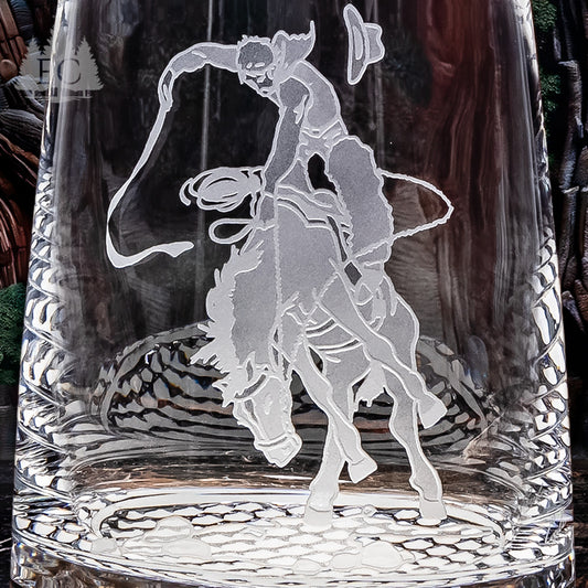Bronco Rider Crystal Decanter