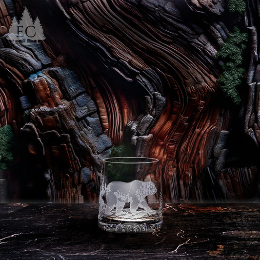 Grizzly Bear Crystal Rocks Glasses