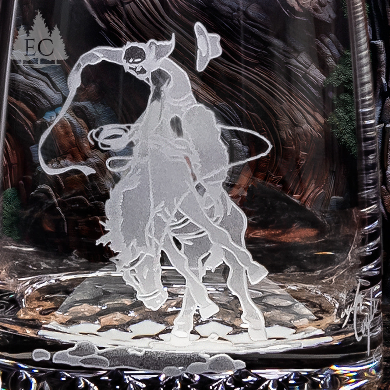 Bronco Rider Crystal Rocks Glasses