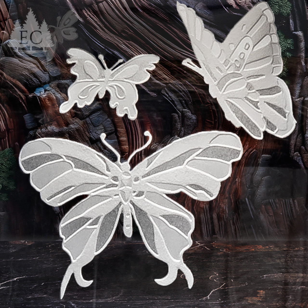 Butterflies Crystal Red Wine Glasses