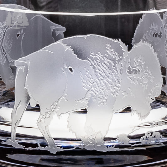 Buffalo Wrapped Crystal Bowl