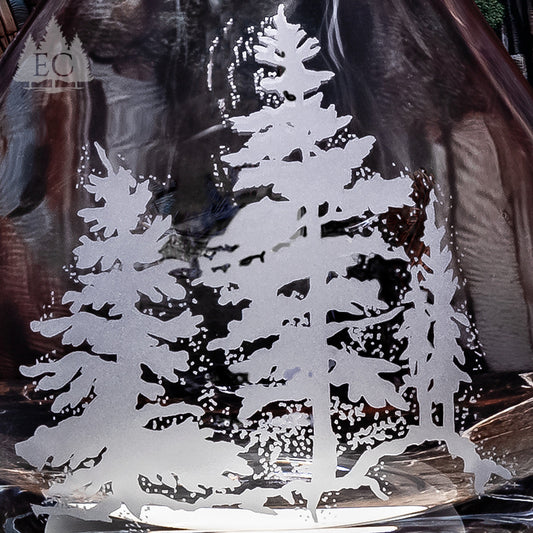 Evergreen Crystal Pine Trees Cone Carafe