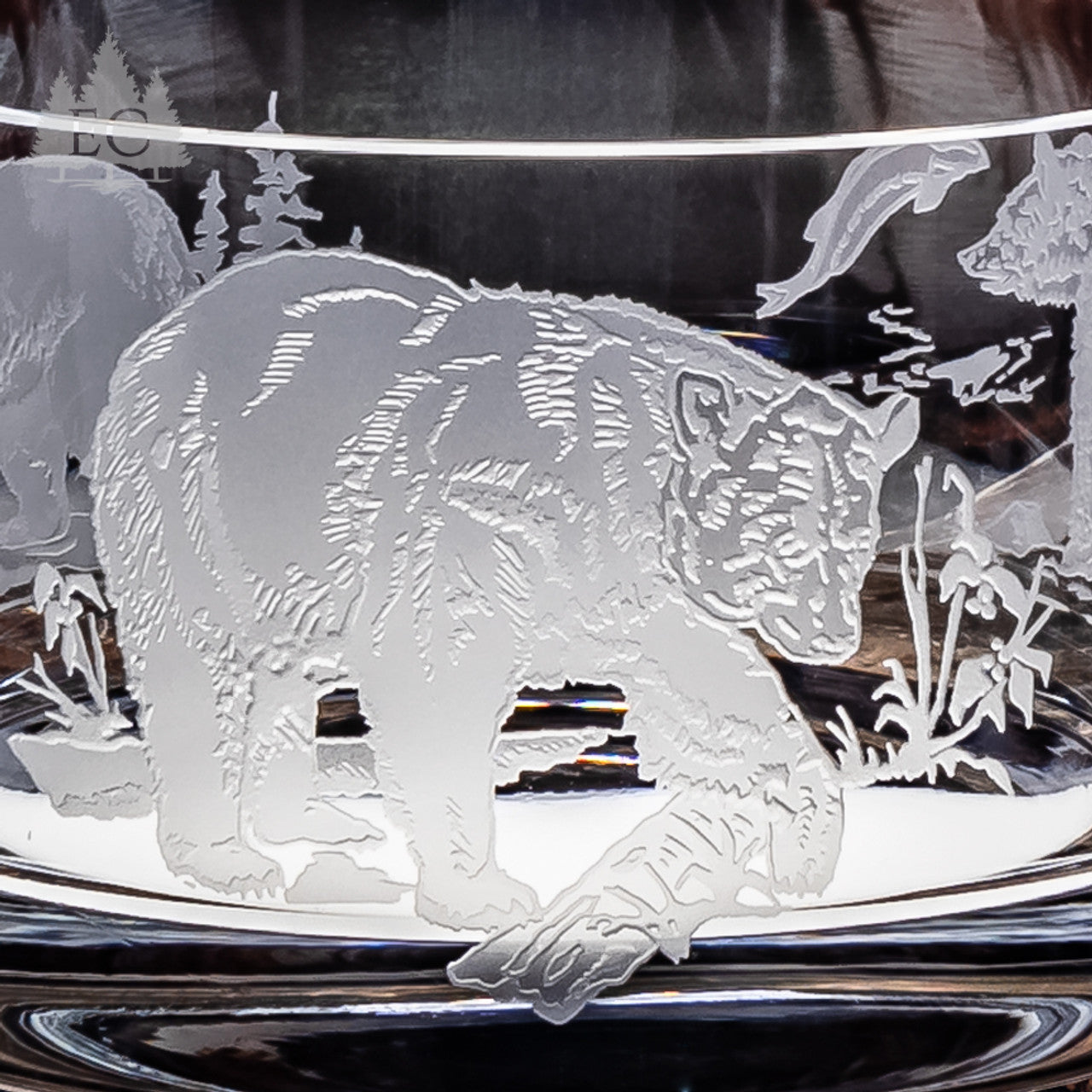 North American Bears Wrapped Crystal Bowl