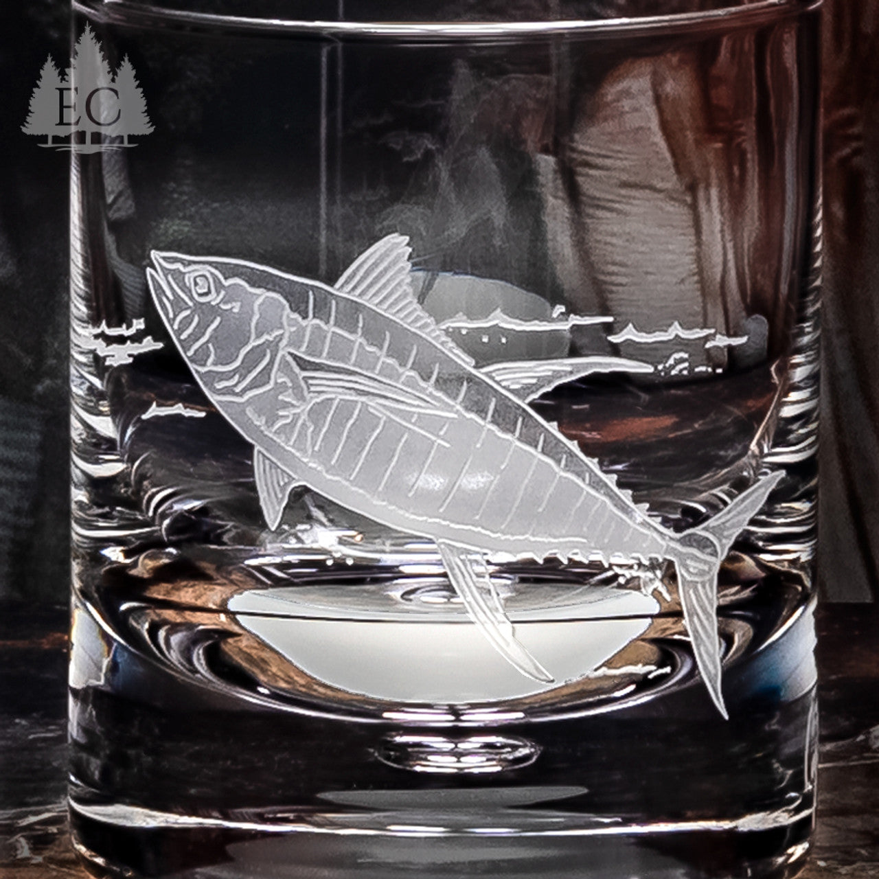 Game Fish Crystal Rocks Glasses, Set of 4