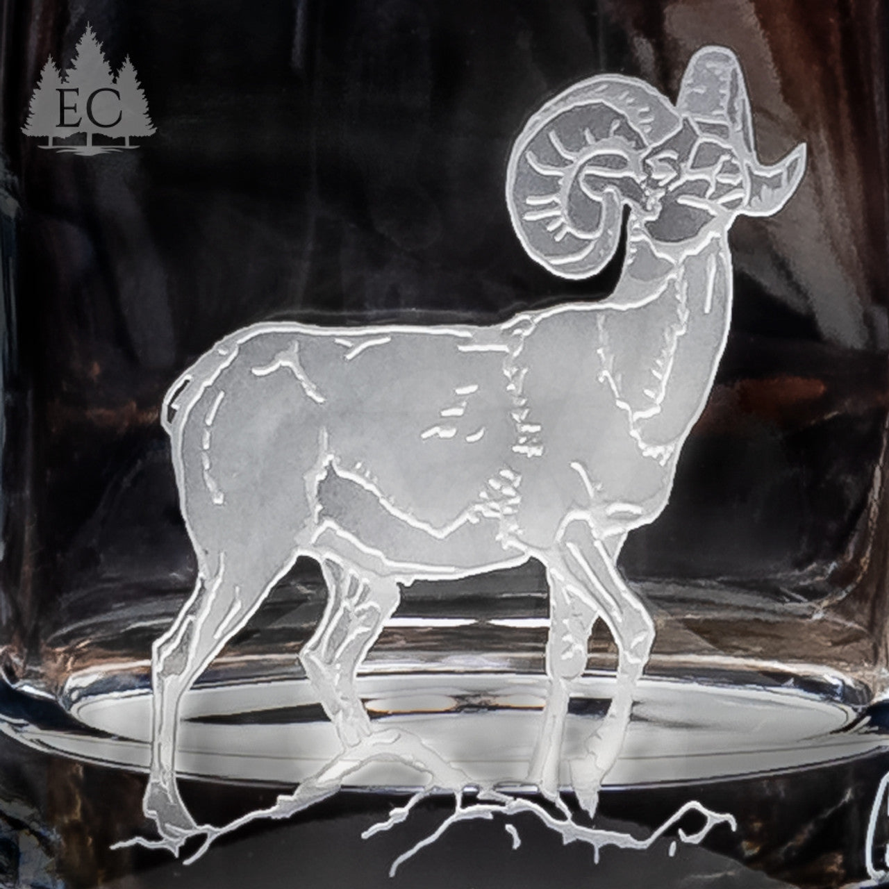 Hoofed Quartet Oval Crystal Rocks Glasses, Set of 4