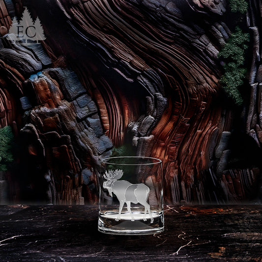 Hoofed Quartet Oval Crystal Rocks Glasses, Set of 4