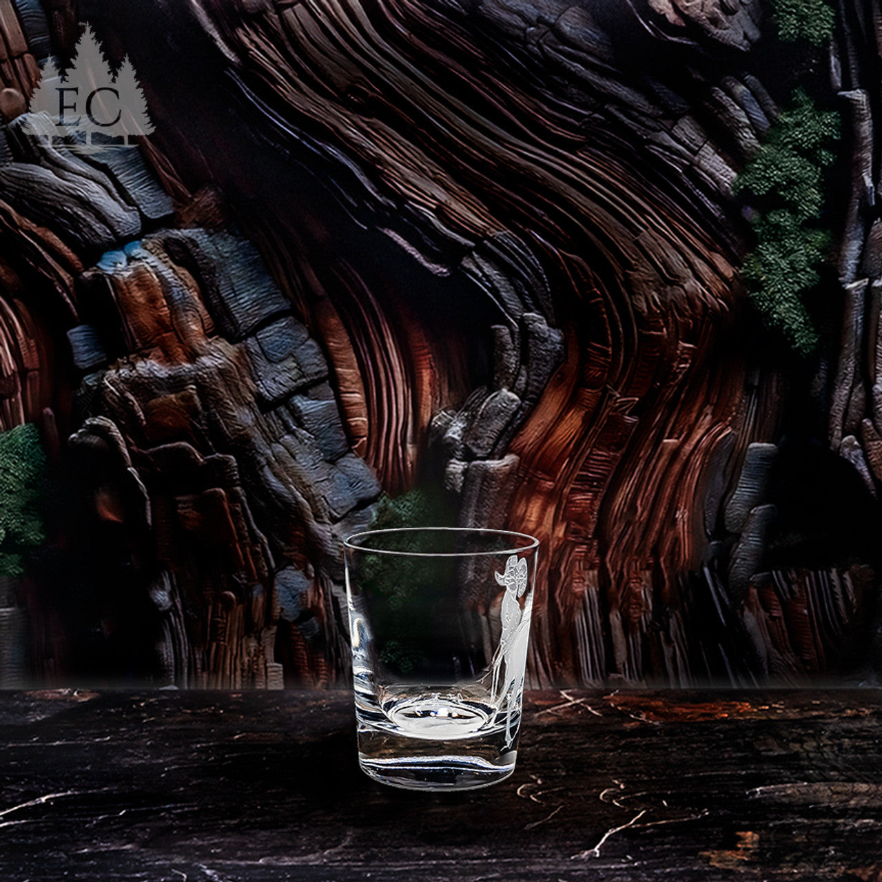 Hoofed Quartet Oval Crystal Rocks Glasses, Set of 4