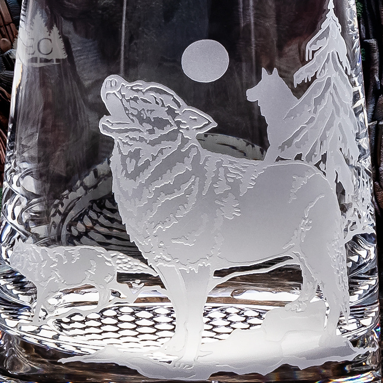 Wolf Scene Crystal Decanter