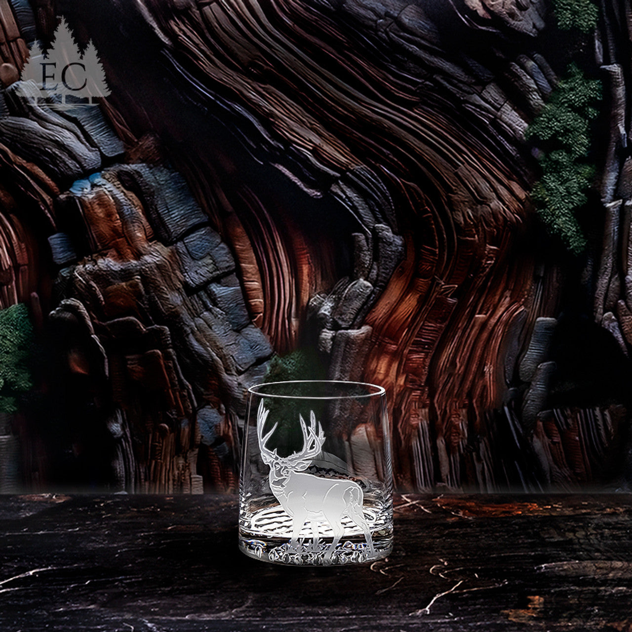 Hoofed Quartet Crystal Rocks Glasses, Set of 4