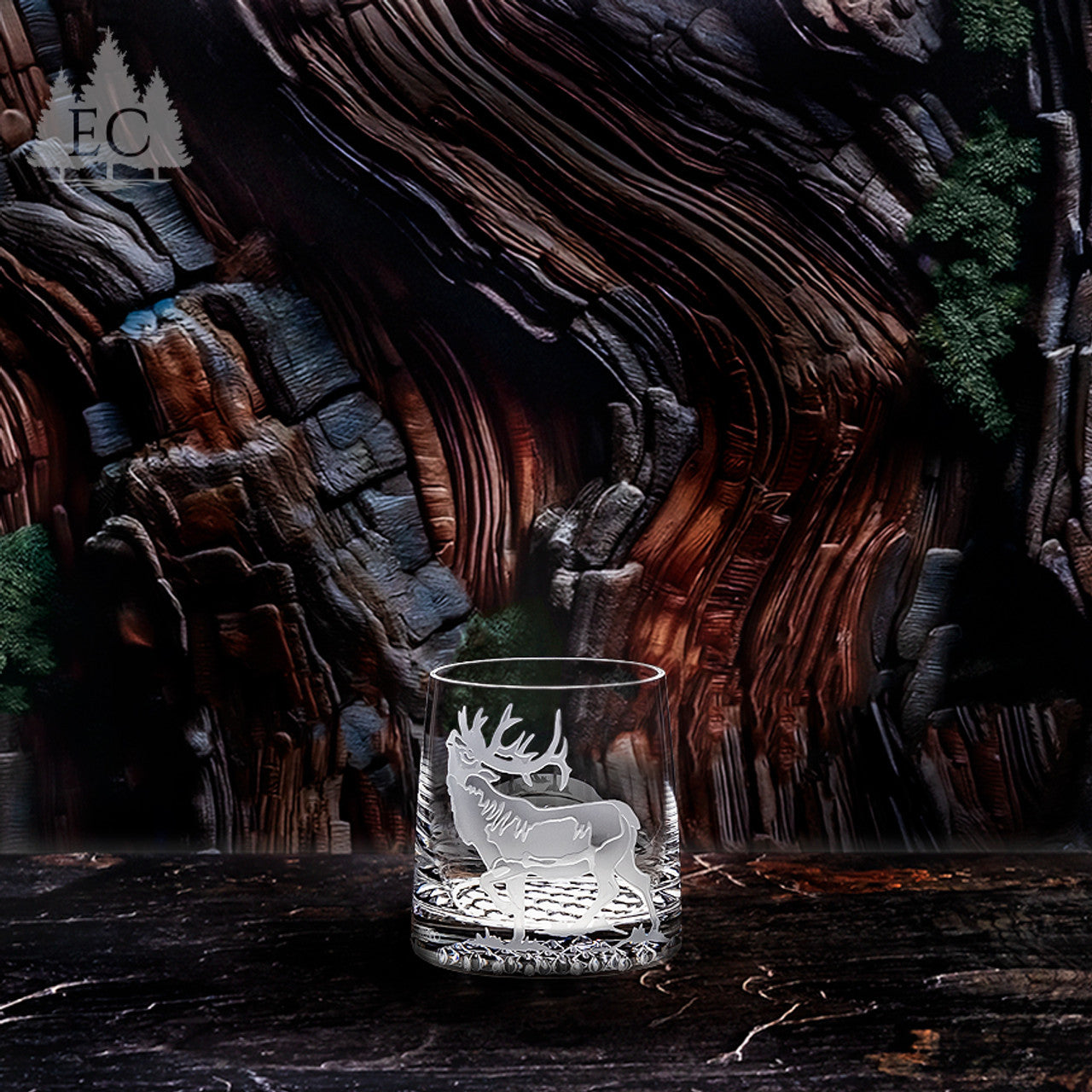 Hoofed Quartet Crystal Rocks Glasses, Set of 4