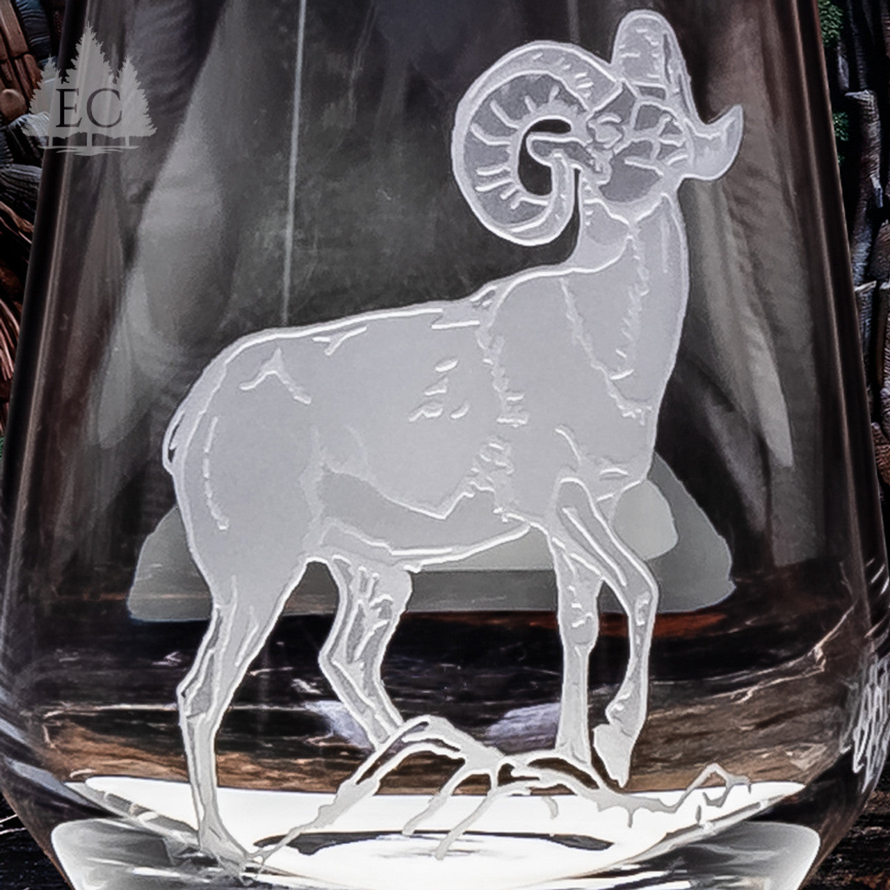 Hoofed Quartet Crystal Stemless Wine Glasses, Set of 4