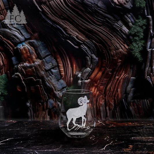 Hoofed Quartet Crystal Stemless Wine Glasses, Set of 4