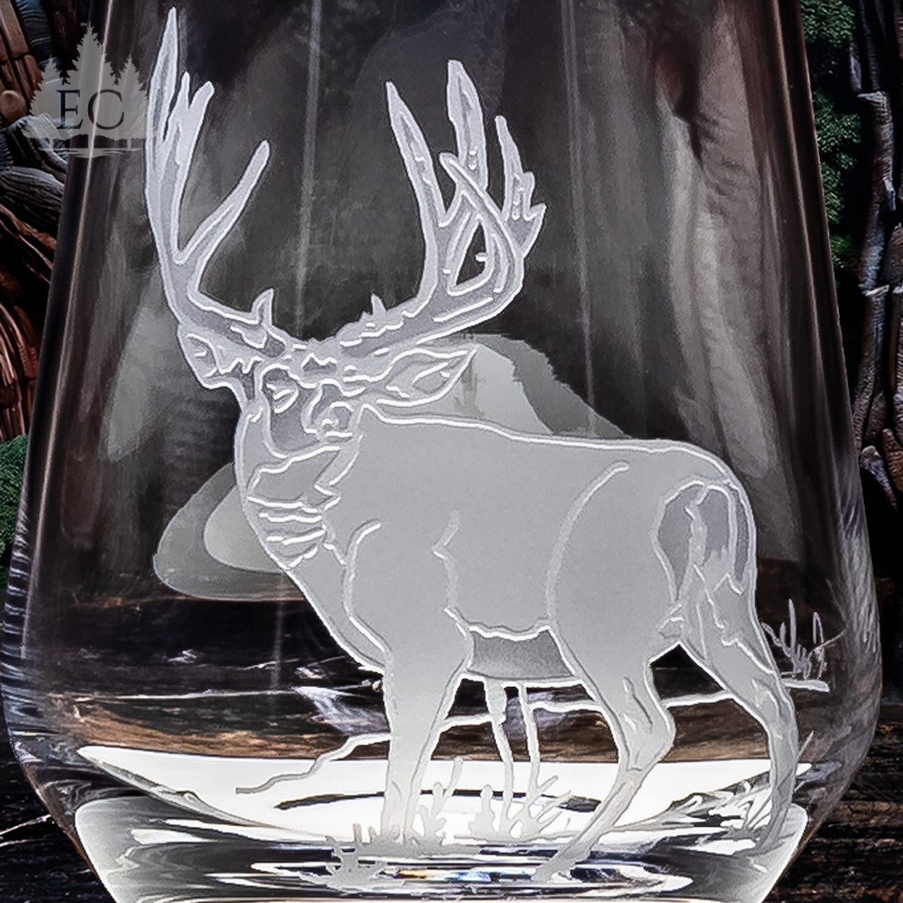 Hoofed Quartet Crystal Stemless Wine Glasses, Set of 4