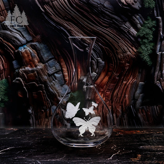 Butterflies Crystal Wine Carafe