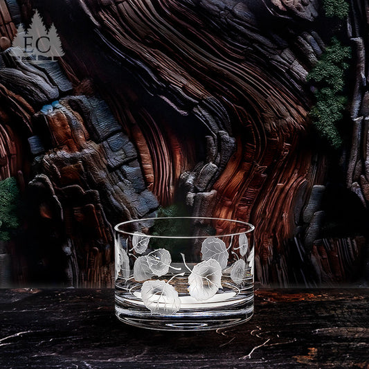 Aspen Leaves Wrapped Crystal Bowl