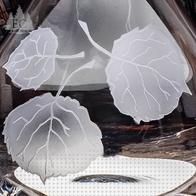 Evergreen Crystal Aspen Leaves Carafe