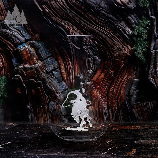 Bronco Rider Crystal Wine Carafe