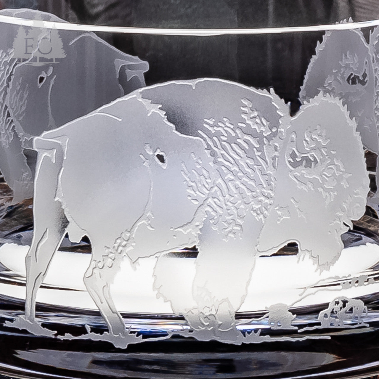 Buffalo Wrapped Crystal Bowl