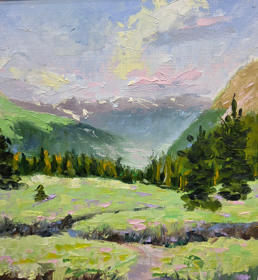 Mountain Meadow Magic - Original Oil by Pixie Glore Morris
