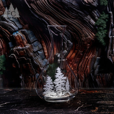 Evergreen Crystal Pine Cone Wine Carafe