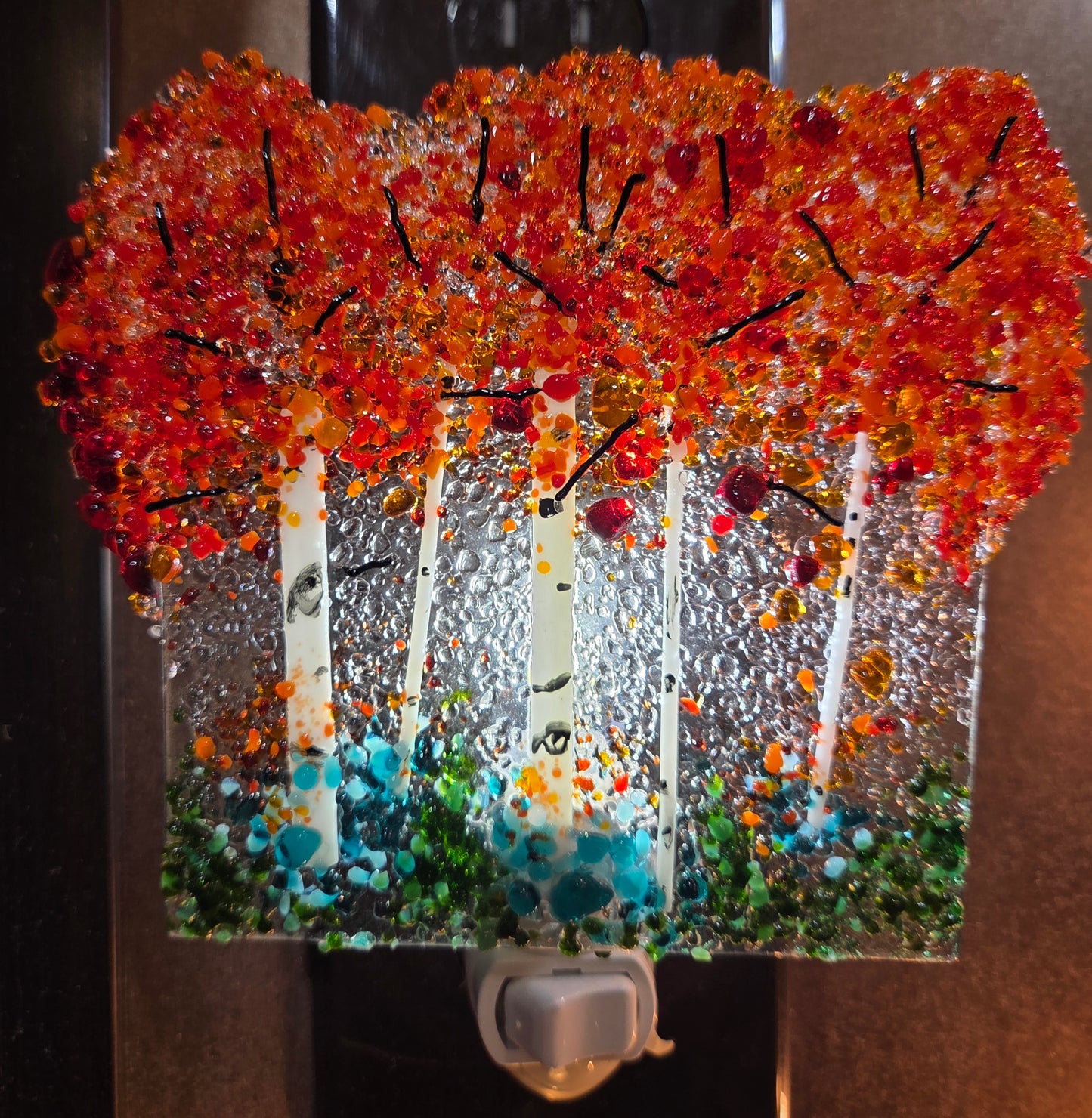 Fused Glass Aspen Nightlights