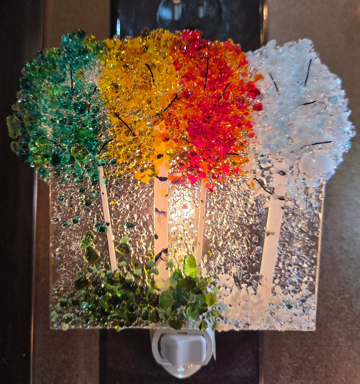 Fused Glass Aspen Nightlights