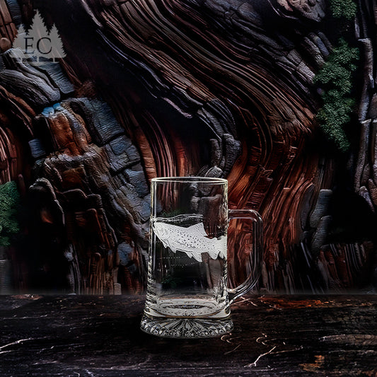 Evergreen Crystal Trout with Fly Mug