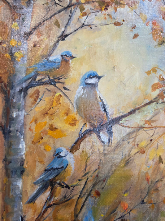 Feathered Friends - Original Oil Painting by Allen Voss