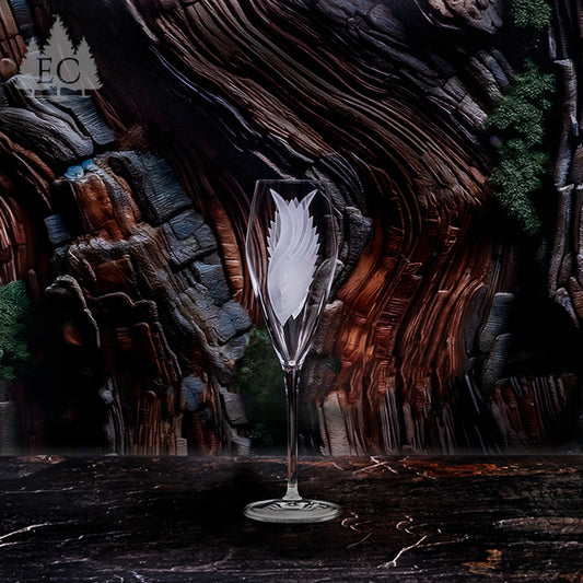 Evergreen Crystal Wings Champagne Flute